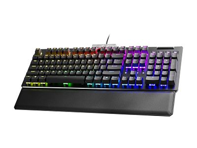 EVGA Z15 RGB Mechanical Gaming Keyboard, Clicky Switch, RGB Backlit LED, Hot Swappable Kailh Speed Bronze Switches