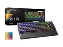 EVGA Z15 RGB Mechanical Gaming Keyboard, Clicky Switch, RGB Backlit LED, Hot Swappable Kailh Speed Bronze Switches