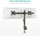 WALI (WL-M002) Soporte doble para 2 monitores LCD., Negro