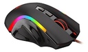 Redragon M602 RGB - Ratón ergonómico con cable para juegos con espectro RGB retroiluminado y programable con 7 modos de retroiluminación de hasta 7200 DPI para jugadores de PC con Windows (negro)