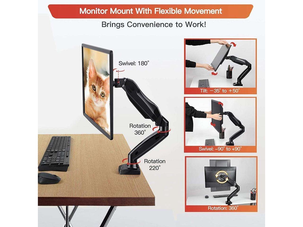 HUANUO Dual Arm Monitor Stand