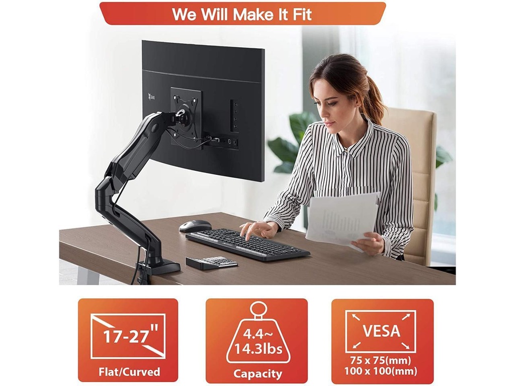 HUANUO Dual Arm Monitor Stand