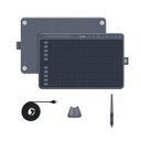 Huion HS611 Space Grey Graphics Drawing Tablet 10X6 inch Battery-Free Pen, 8 Multimedia Keys and 10 Press Keys, Support