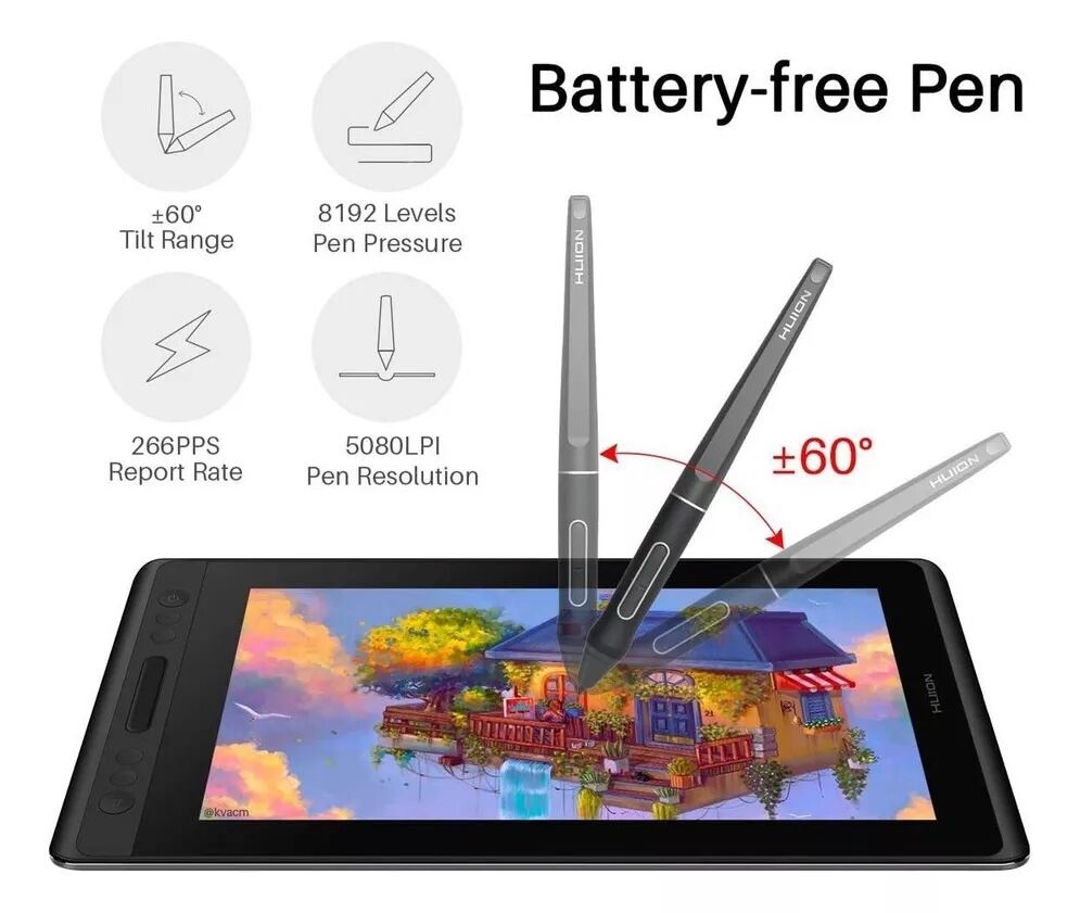 Tablet De Dibujo Grafico Huion Kamvas Pro 13
