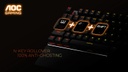 AOC Teclado mecánico RGB completo para juegos, interruptores azules Outemu de 104 teclas (GK500)