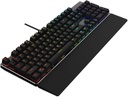 AOC Teclado mecánico RGB completo para juegos, interruptores azules Outemu de 104 teclas (GK500)