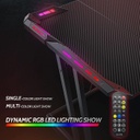 Escritorio Gamer Con Iluminacion LED RGB, 55 Pulgadas, Superficie Fibra de Carbono (CBCB)