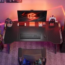 Escritorio Gamer Con Iluminacion LED RGB, 55 Pulgadas, Superficie Fibra de Carbono (CBCB)