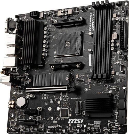 MSI B550M PRO-VDH WiFi ProSeries Placa base (AMD AM4, DDR4, PCIe 4.0, SATA 6Gb/s, M.2, USB 3.2 Gen 1, Wi-Fi, D-SUB/HDMI/DP, Micro-ATX)
