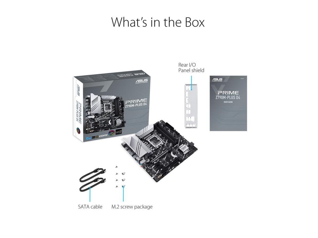 Tarjeta Madre ASUS Prime Z790M-Plus D4 LGA 1700(Intel® 14th &amp; 13th &amp; 12th Gen) microATX motherboard (PCIe® 5.0, 3xM.2 slot
