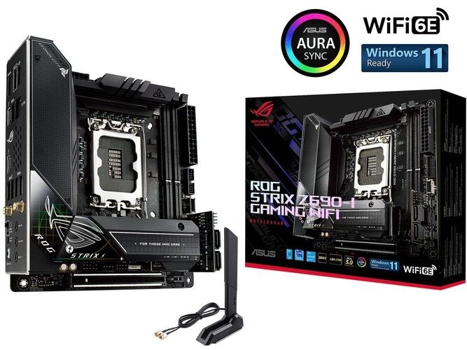Tarjeta Madre ASUS ROG Strix Z690-I Gaming WiFi 6E LGA 1700 (Intel® 12th&amp;13th Gen) mini-ITX gaming motherboard