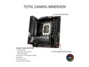 Tarjeta Madre ASUS ROG Strix Z690-I Gaming WiFi 6E LGA 1700 (Intel® 12th&amp;13th Gen) mini-ITX gaming motherboard