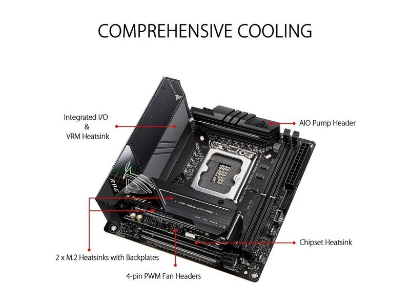 Tarjeta Madre ASUS ROG Strix Z690-I Gaming WiFi 6E LGA 1700 (Intel® 12th&amp;13th Gen) mini-ITX gaming motherboard