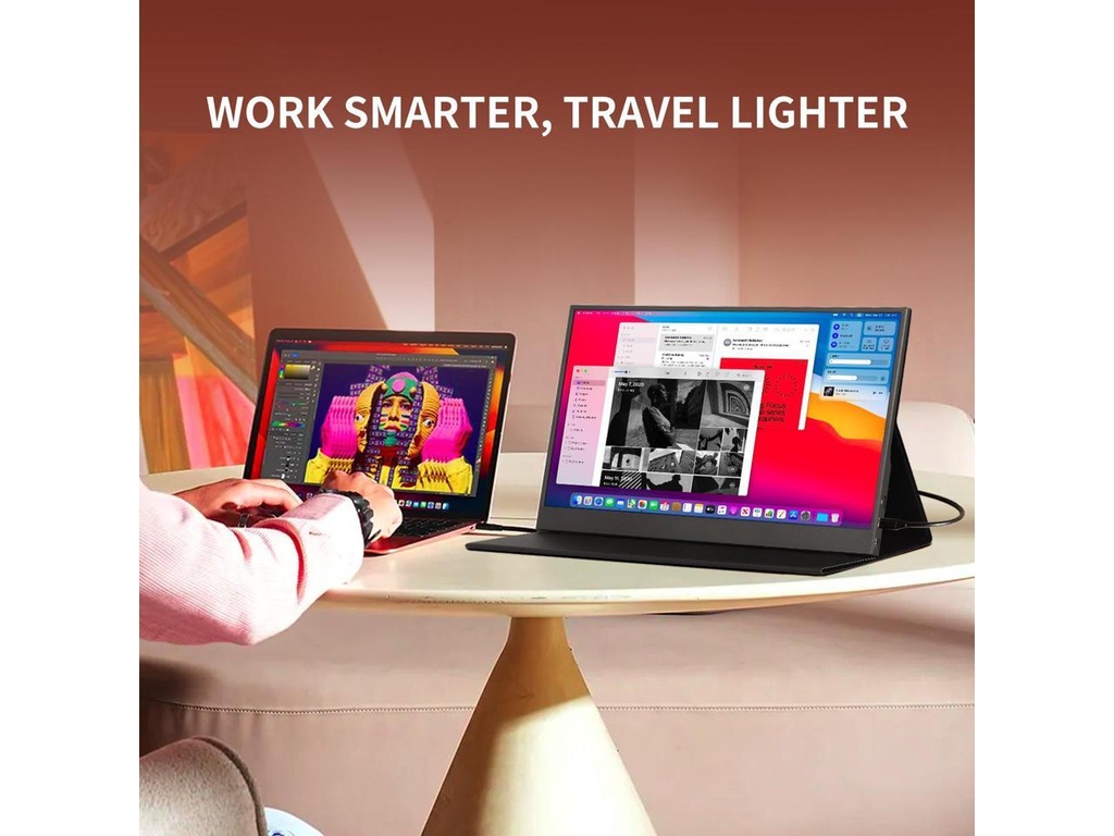 15.6&quot; inch Portable Monitor IPS panel FHD 1080P HDR monitor for laptop with HDMI USB-C Gaming Monitor Eye Care Computer