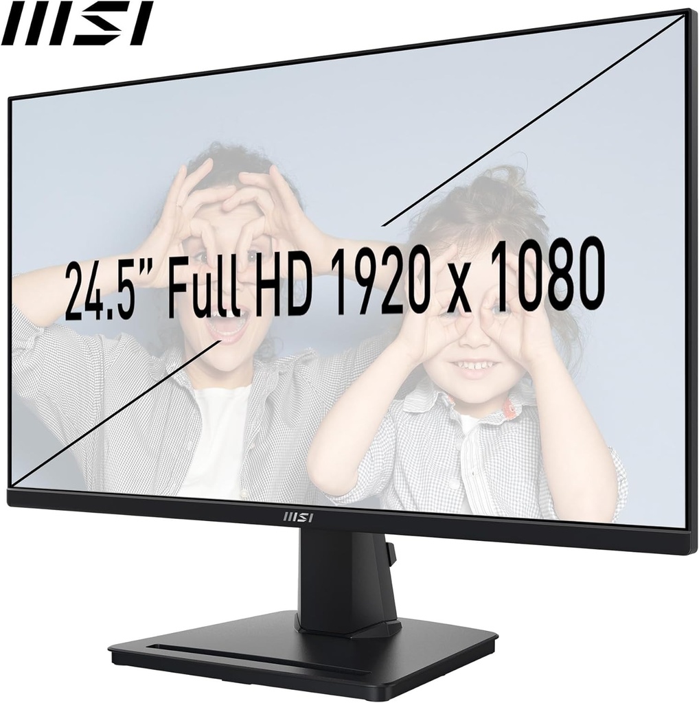 Monitor MSI PRO MP251 24.5-inch IPS 1920 x 1080, 100Hz, HDMI, VGA Port, VESA, Speaker, 1ms, Black