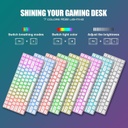 Combo Teclado/Mouse RedThunder - 60% Ligero, ultracompacto 61 teclas con retroiluminación RGB, Mouse 7200 DPI Honeycomb (Blanco)