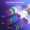 Microfono FIFINE AM8 Blanco - Conexion XLR/USB - Iluminacion RGB - Con Conector para auriculares.