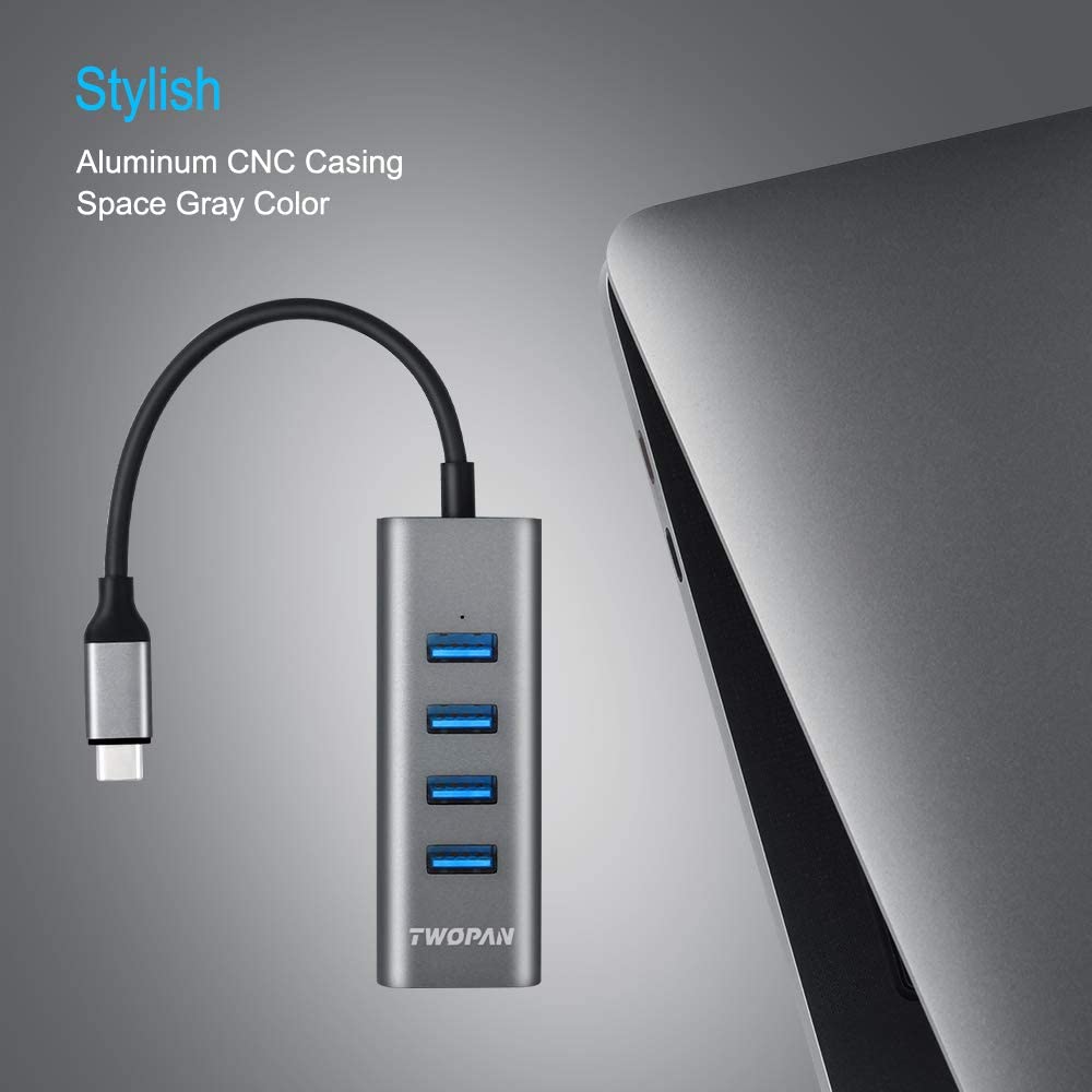 TWOPAN USB C Hub T1-H, 5-en-1