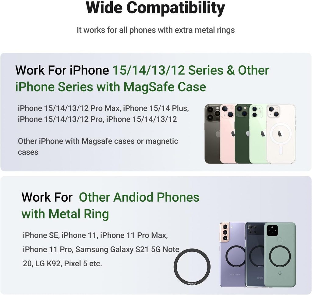 Soporte Aluminio Magnético para teléfono UGREEN Compatible con MagSafe iPhone