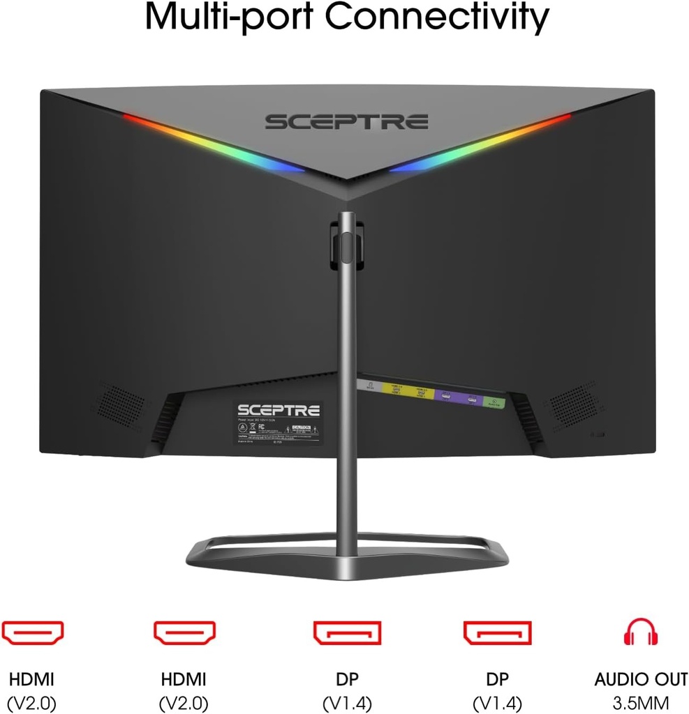 Monitor Curvo Sceptre C25 – 24,5&quot;  FullHD VA – 240Hz - 1ms (C255B-FWT240)