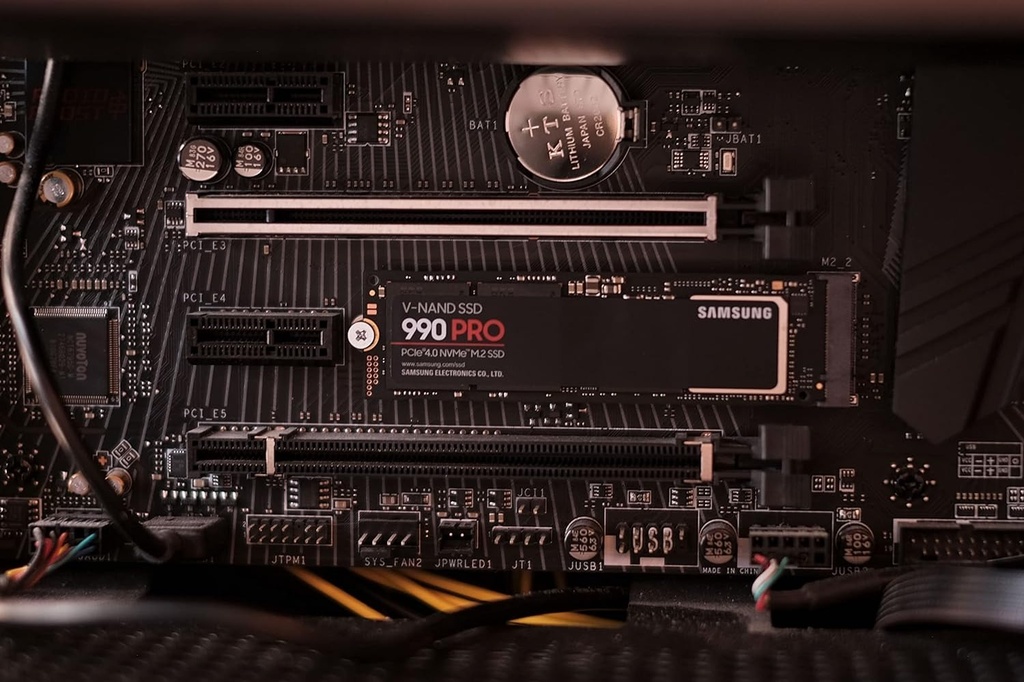 SAMSUNG 990 PRO SSD 2TB PCIe 4.0 M.2 2280 Disco duro interno de estado sólido, velocidades de lectura secuenciales de hasta 7,450 MB/s para estaciones de trabajo de alta gama, computación y juegos,