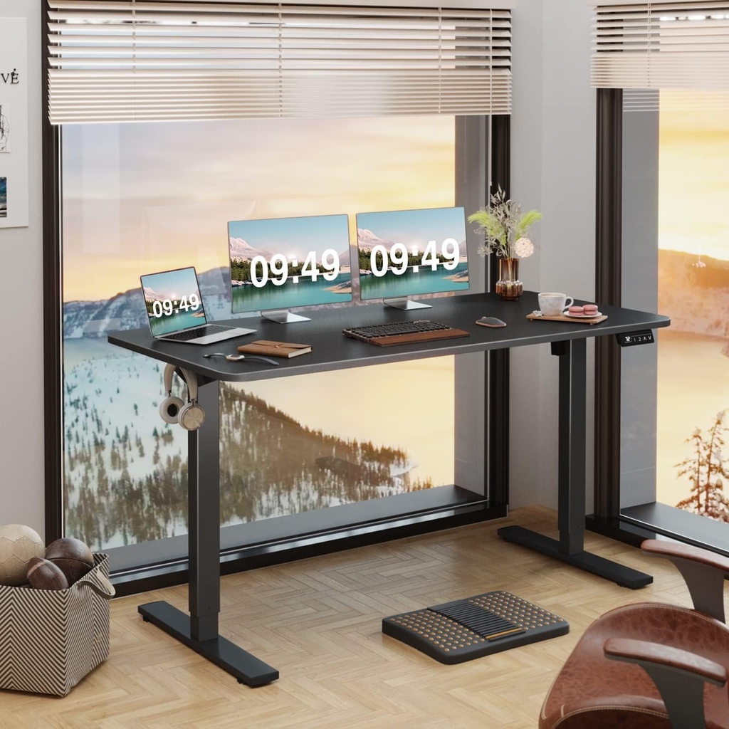 Escritorio Eléctrico Altura Ajustable FURMAX - 55&quot;x24&quot; - Negro ()