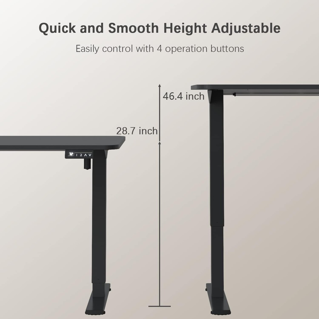 Escritorio Eléctrico Altura Ajustable FURMAX - 55&quot;x24&quot; - Negro ()
