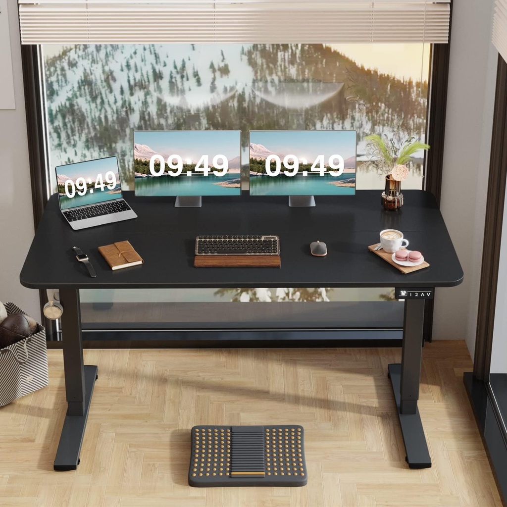 Escritorio Eléctrico Altura Ajustable FURMAX - 55&quot;x24&quot; - Negro ()