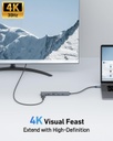Acer Hub USB C 5 en 1 con HDMI 4K, entrega de energía de 100 W, 3 puertos de datos USB A, adaptador multipuerto USB C a HDMI para laptop, PC, tableta, MacBook Pro/Air, iPad Pro, iMac, iPad, iPhone