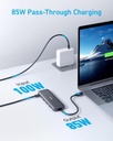Anker Hub USB-C 332 (5 en 1) con pantalla HDMI 4K, puertos de datos USB-A de 5 Gbps y 2 puertos de datos USB-A de 5 Gbps
