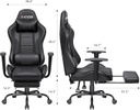 Silla Gamer Homall Negra Reposa Pies &amp; Cojin Masajeador (3914)