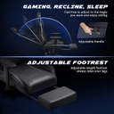 Silla Gamer Homall Negra Reposa Pies &amp; Cojin Masajeador (3914)