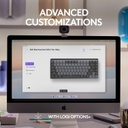 Logitech MX Mechanical Mini - Inalámbrico para Mac, teclas perfil bajo táctiles silenciosas, gris pálido (renovado)
