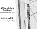 SAMA 6PDW ARGB White CPU Air Cooler 120mm Cooling Fan Addressable RGB Aluminum PC CPU Heatsink for Intel 