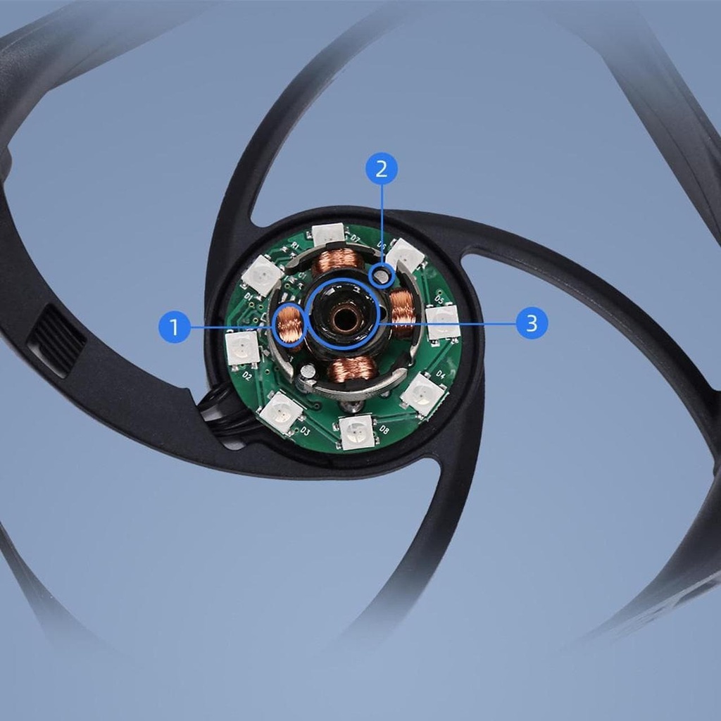 SAMA IMB 3 in 1 ARGB Fan Kit with Fan Hub, Addressable RGB 120mm Fan 3Pin High Airflow Infinity Mirror Low Noise 