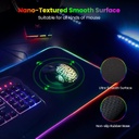 Tapete para mouse para videojuegos RGB, suave, extraextendida, base de goma antideslizante, para teclado de computadora, 31.5 x 12 pulgadas de Blade Hawks
