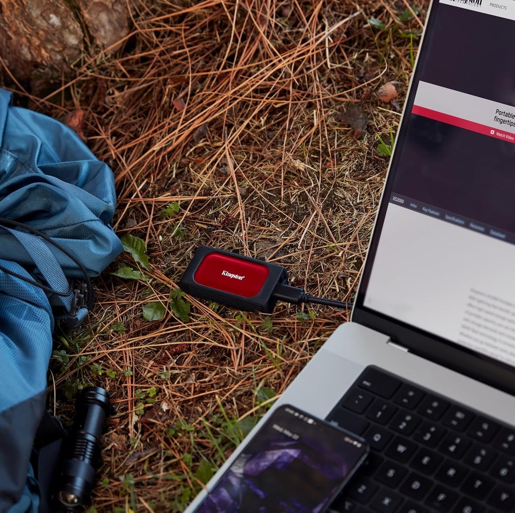 Kingston XS1000R SSD de 2 TB | Tamaño de bolsillo | USB 3.2 Gen 2 | Unidad externa de estado sólido | Hasta 1050MB/s | SXS1000R/2000G