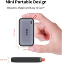 SSK Unidades de estado sólido externas SSD portátiles de 2 TB, hasta 1050 MB/s USB C SSD Disco duro externo USB 3.2 Gen2 para iPhone 15/Pro, Windows, Mac, teléfonos Android y tabletas