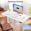 MOUNTUP Escritorio eléctrico de pie ajustable en altura, escritorio de pie de 48 x 24 pulgadas con controlador de memoria, escritorio ergonómico de pie para oficina en casa con tablero de empalme,