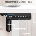 MOUNTUP Escritorio eléctrico de pie ajustable en altura, escritorio de pie de 48 x 24 pulgadas con controlador de memoria, escritorio ergonómico de pie para oficina en casa con tablero de empalme,