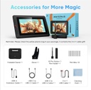 XPPen - Tableta de dibujo mejorada Artist13.3 Pro V2 con pantalla, 16384 Pen Pressure X3 Pro Stylus Pen Display, 99% sRGB Full Laminated AG Tablet gráfica con soporte, esfera roja, 8 teclas de acceso