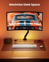 ErGear Brazo de monitor único para pantallas de 13 a 34 pulgadas, soporte de monitor de resorte de gas ajustable con capacidad para hasta 22 libras, soporte de monitor de computadora con soporte VESA