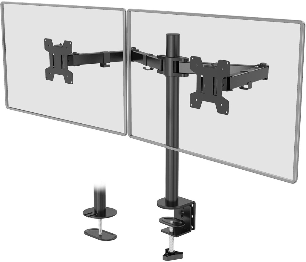 Base Doble Ajustable Wali Para 2 Monitores 17&quot; a 27&quot;