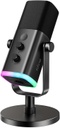 Microfono FIFINE AM8 Negro - Conexion XLR/USB - Iluminacion RGB - Con Conector para auriculares.