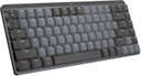 Logitech MX Mechanical Mini - Inalámbrico para Mac, teclas perfil bajo táctiles silenciosas, Gris Plomo (renovado)