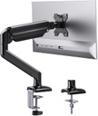 ErGear Brazo de monitor único para pantallas de 13 a 34 pulgadas, de gas ajustable con capacidad para hasta 22 libras.