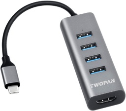 [HUB-00000047] Hub TWOPAN USB C 5-en-1