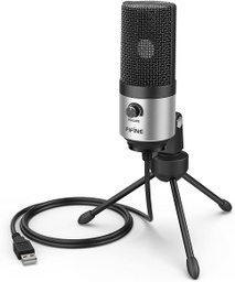 [MCRF-00004345] Microfono USB De Condensador FIFINE K669S - Cardioide Para PC, PS4, Mac - Para Streaming - Podcast - Twitch. (Silver)