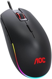 [MUSE-00006213] Mouse Gamer AOC RGB GM500, NVIDIA Reflex Analyzer Compatible, Low Input Lag, OMRON (L&amp;R) Switches, 5000 DPI, Customizable