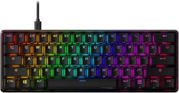 [TCL-00009065] Teclado Mecanico HyperX Alloy Origins 60 - Factor de forma ultra compacto 60% - Retroiluminación LED RGB, Software NGENUITY. Switch Red HyperX lineal.